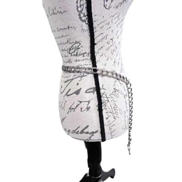 Silver Chain Waist Belt Celtic Irish Tassel Up to 39" Business Casual BOHO CUTE! - Picture 7 of 9